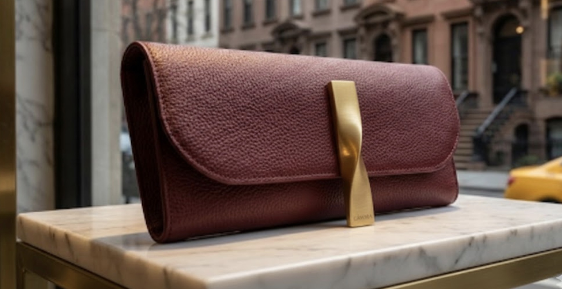 CÁVORA Miranda Clutch en Merlot