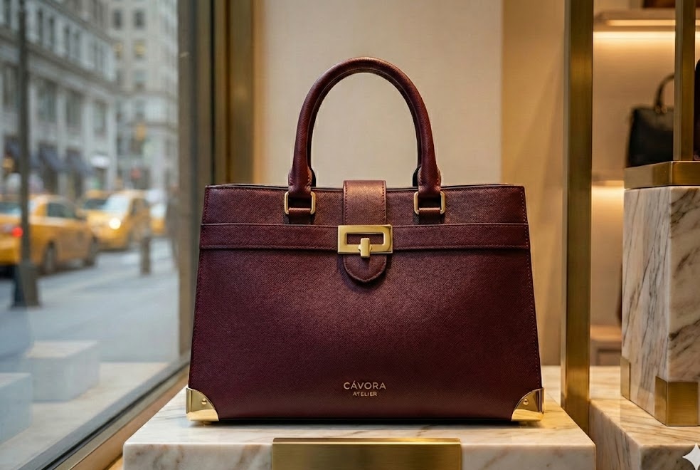 CÁVORA Montserrate Tote en Merlot